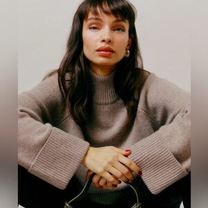 Reformation Garrett Cashmere Oversized Turtleneck